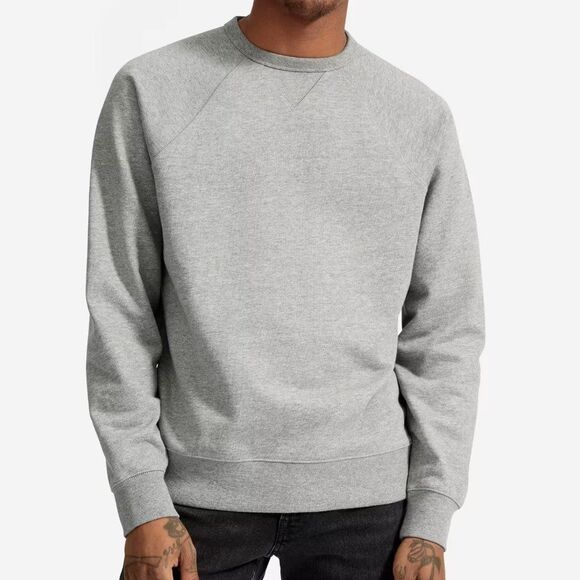 Everlane Unisex French Terry Crew Sweatshirt Gray Size XXS Sweater Oversized - Picture 2 of 10